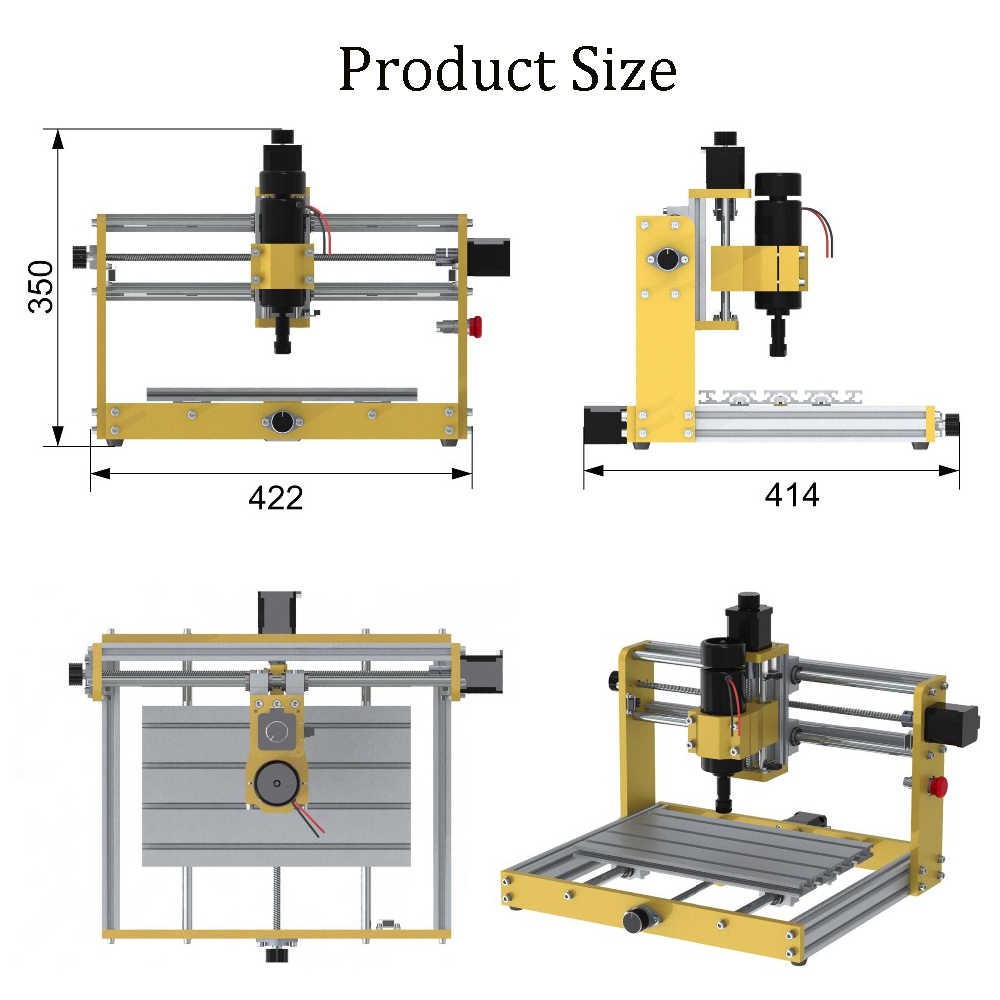 Combo Máy Cắt, Khắc Chuyên Dụng CNC 3018 Plus công suất lớn nhôm nguyên khối + Laser Tùy chọn (Mới 100%)