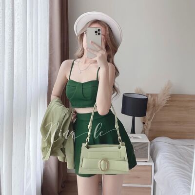 Sét bộ quần đùi 3 món Áo bra cá tính