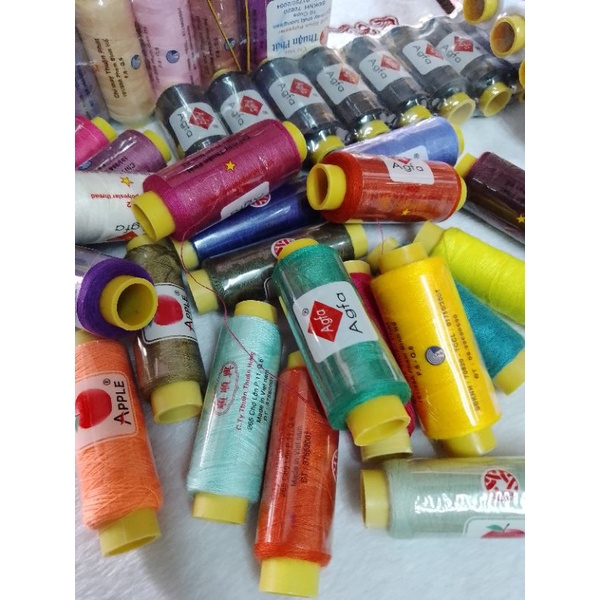 Cuộn chỉ agfa bán lẻ mềm mịn sợi chắc bền may đồ có nhiều màu