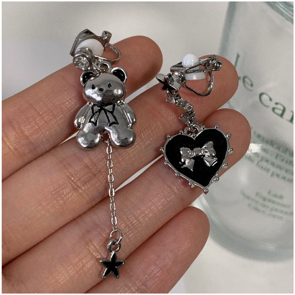 (MớI) Bông Tai HìNh GấU Ngôi Sao ĐíNh Đá Xinh XắN 2