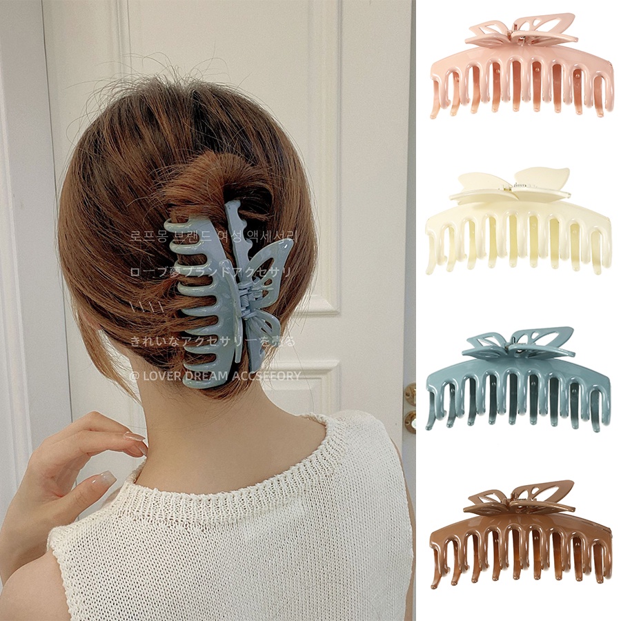 Kẹp tóc HAIMEIKANG hình bướm màu sắc ngọt ngào phong cách Hàn Quốc cho nữ