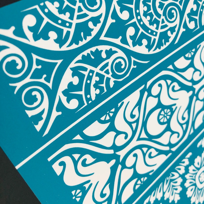 Miếng Vải Lưới Lụa Tự Dính In Họa Tiết Vintage Dùng Trang Trí Gối / Áo Thun DIY