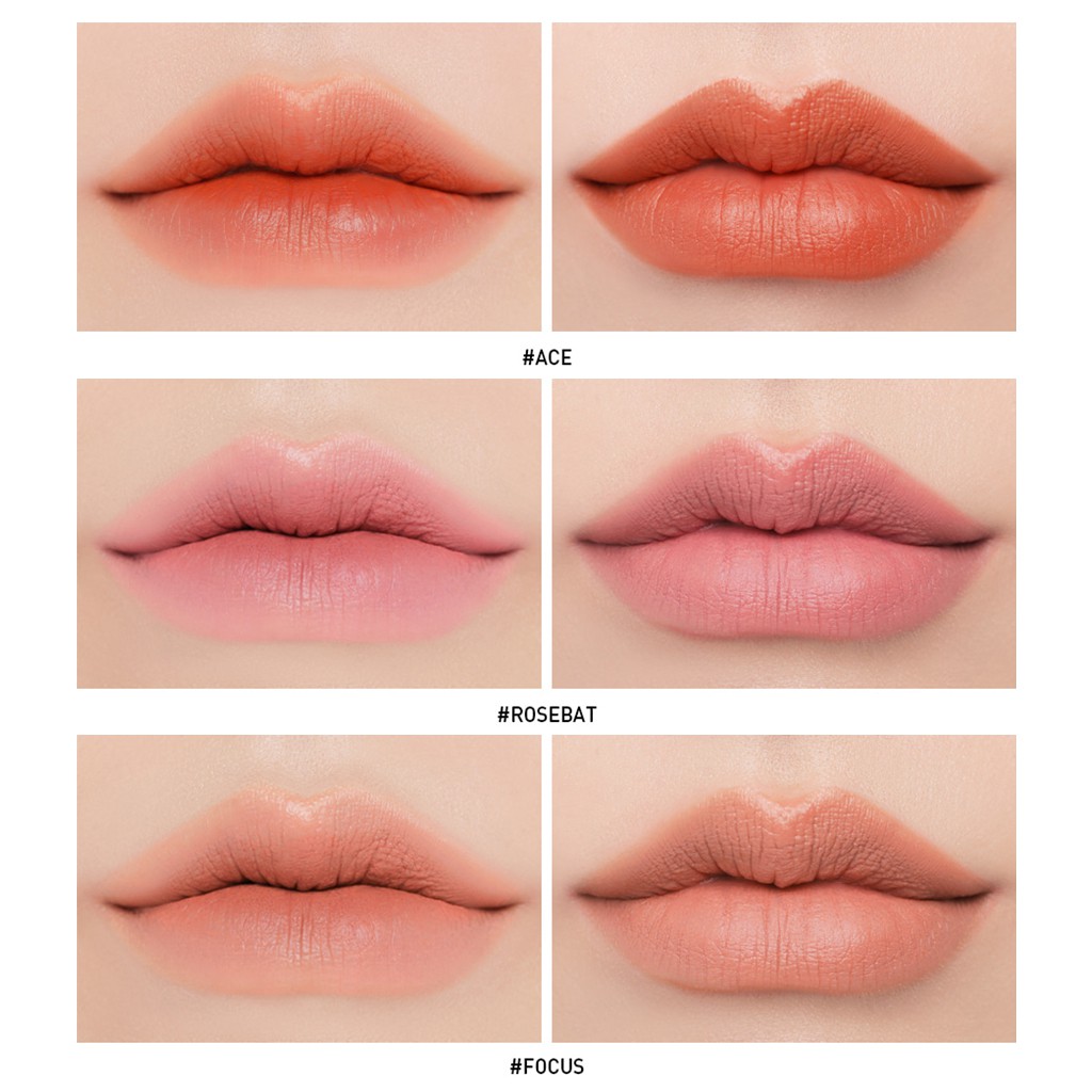 [Mã FMCG100K - 10% đơn 500K] (GWP) Son Lì 3CE Mềm Mịn Như Nhung Thiết Kế Vỏ Đen 3.2 G | BigBuy360 - bigbuy360.vn