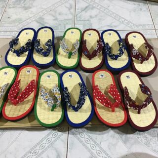 Combo 2 đôi dép cói đi trong nhà cho bé