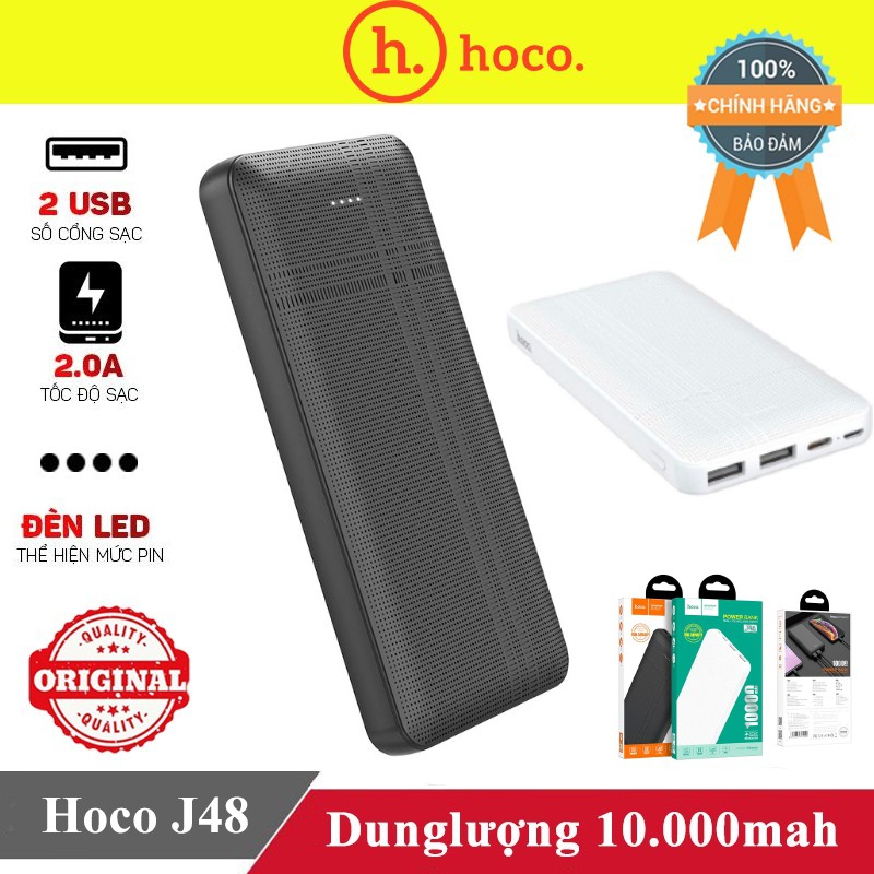 Sạc dự phòng Hoco J48 10.000mah ♥️Freeship♥️ Pin sạc dự phòng Hoco