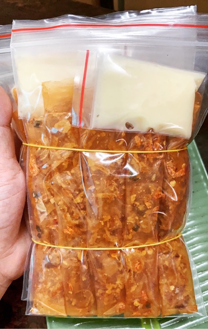 [Mã 154FMCGSALE giảm 8% đơn 500K] Sỉ Bánh Tráng cuộn hành phi chấm sốt bơ (sỉ từ 10 gói)