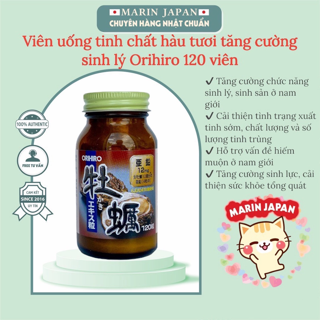Tinh chất Hàu Tươi ORIHIRO Nhật - Tăng cường sinh lý nam giới