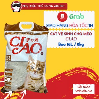 Cát vệ sinh cho mèo Ciao - bao 16L 8kg - Cát vệ sinh cho mèo tiết kiệm Ciao - Cát vệ sinh cho mèo - Zimpet