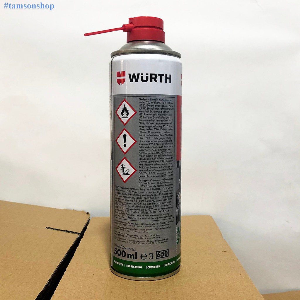 Mỡ Bò Nước Wurth HHS 2000 Adhesive Lubricant 500ml