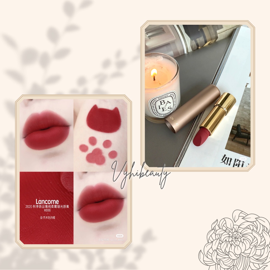 Son Lancome L'absolu Rouge Intimatte vỏ bạc