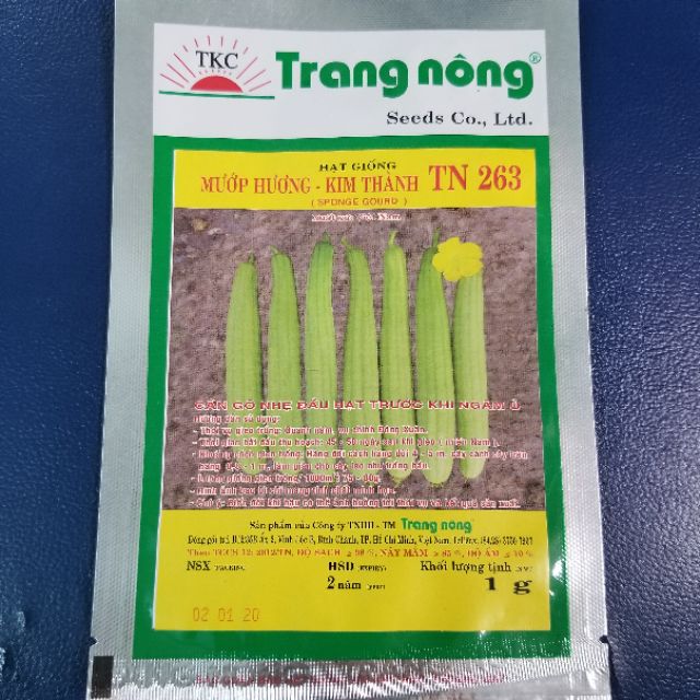 Gói 1gr hạt giống mướp hương trang nông