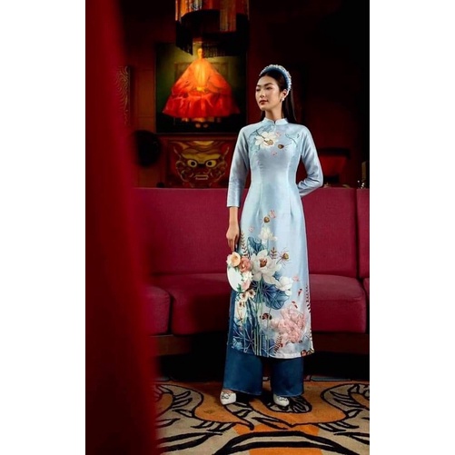 😍Set áo Dàì Sen tơ óng cao cấp đẹp sang xịn hàng thiết kế sang chảnh