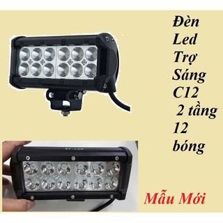 Đèn Led Trợ Sáng  C12  2 tầng 12 bóng