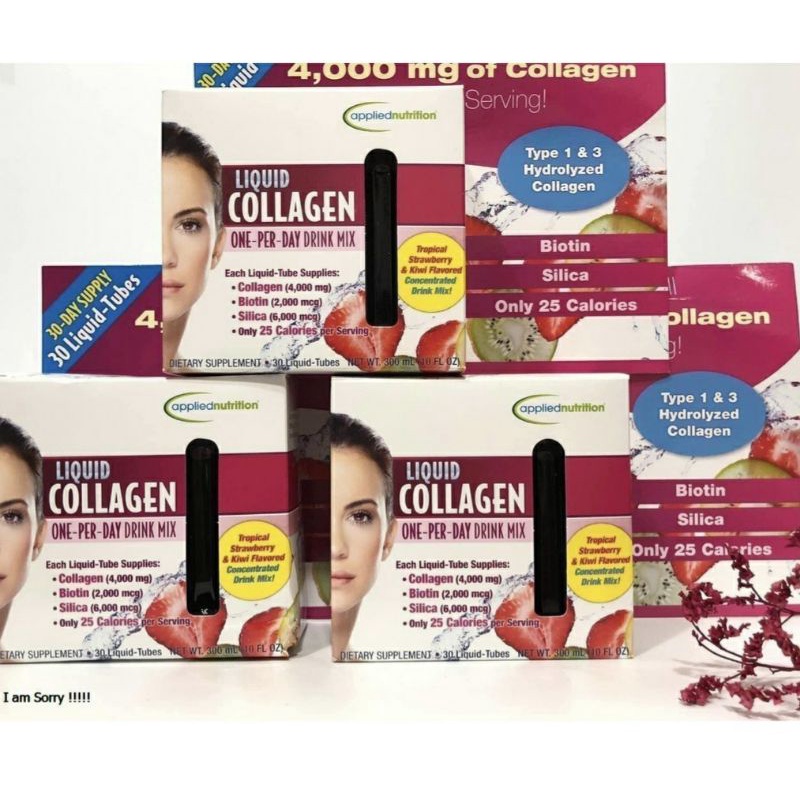 Liquid Collagen dạng nước Hộp 30 tuýp của Mỹ