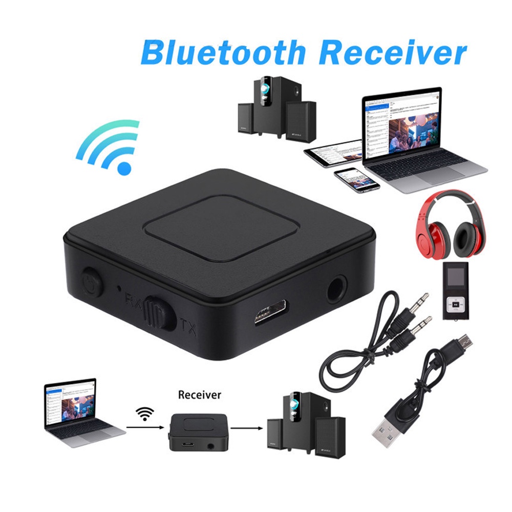 Thiết Bị Truyền Nhận Tín Hiệu Bluetooth 5.0 2 Trong 1 Không Dây Cho Loa Xe Hơi / Nhà Cửa