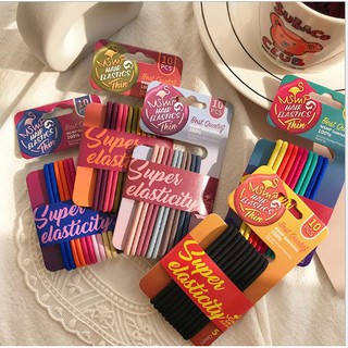 SET 10 chun cột tóc trơn Super nhiều màu