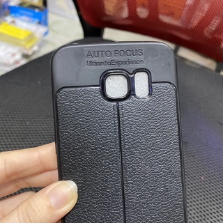 Ốp lưng samsung s6 edge dẻo đen Vân da