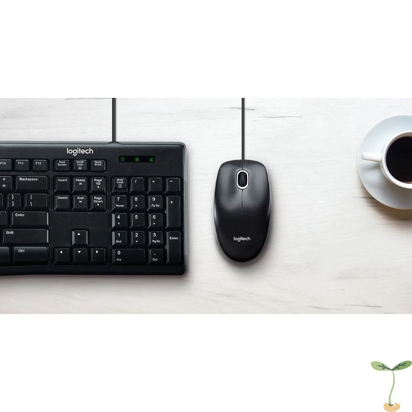 Bộ Bàn phím và chuột Logitech MK200 màu đen, Hàng chính hãng bảo hành 36 tháng