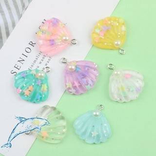 Trang Sức Handmade Tự Làm Chất Liệu Làm Tay Phụ Kiện Nhựa Mô Phỏng Trong Suốt Với Vỏ Ngọc Trai Mặt Dây Chuyền Nhỏ Bông Tai Bông Tai Vòng Chìa Khóa Mặt Dây Chuyền Túi Mặt Dây Chuyền Chất Liệu Linh Kiện