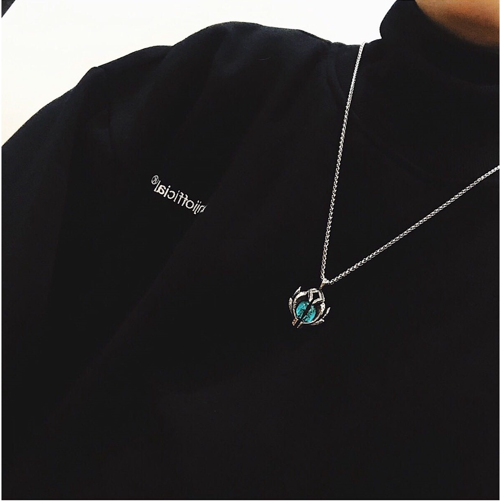Vòng Cổ Dây Chuyền Nam Hình Con Mắt Blue Eyes Chains Merin Accessories Ngầu Chất Liệu Titan Không Gỉ - Blue Eyes