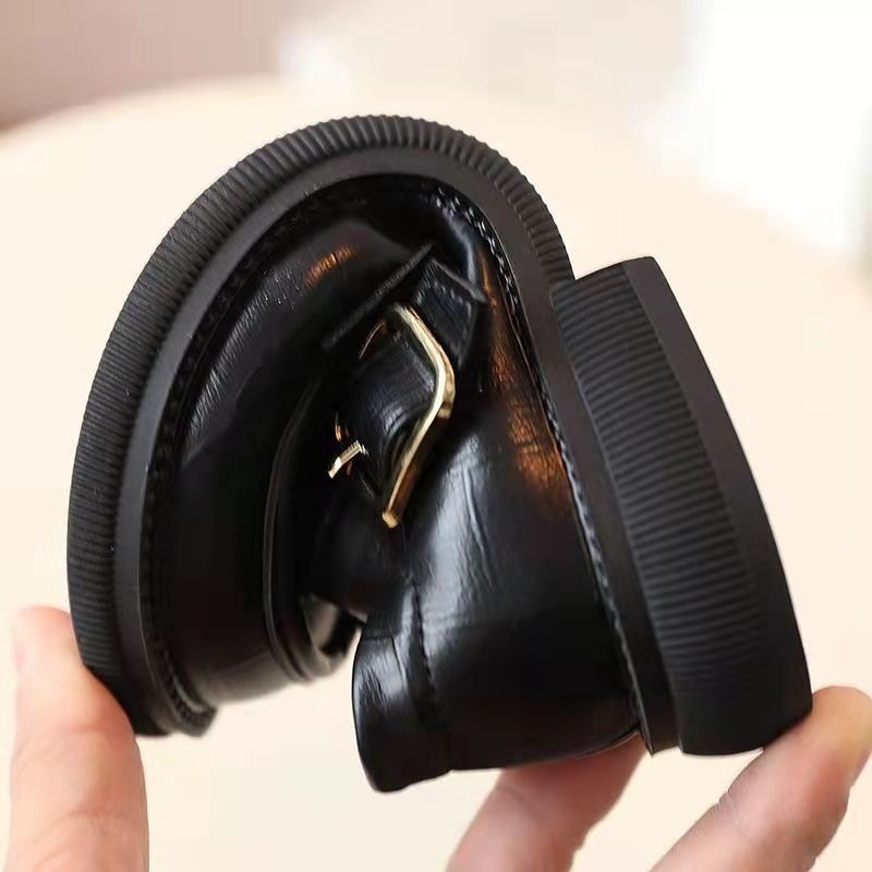 Giày Da Mềm Màu Trơn Chống Trượt Cho Bé Gái Size 26-37