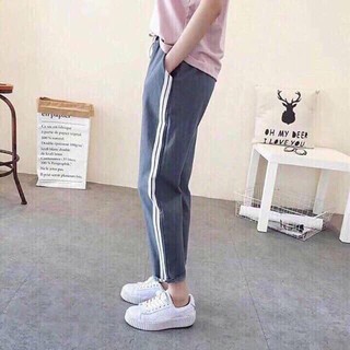 Quần baggy thô phối sọc cực hot