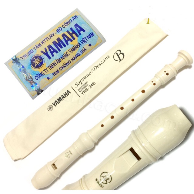 Sáo Recorder Soprano Yamaha YRS-24B (trắng)