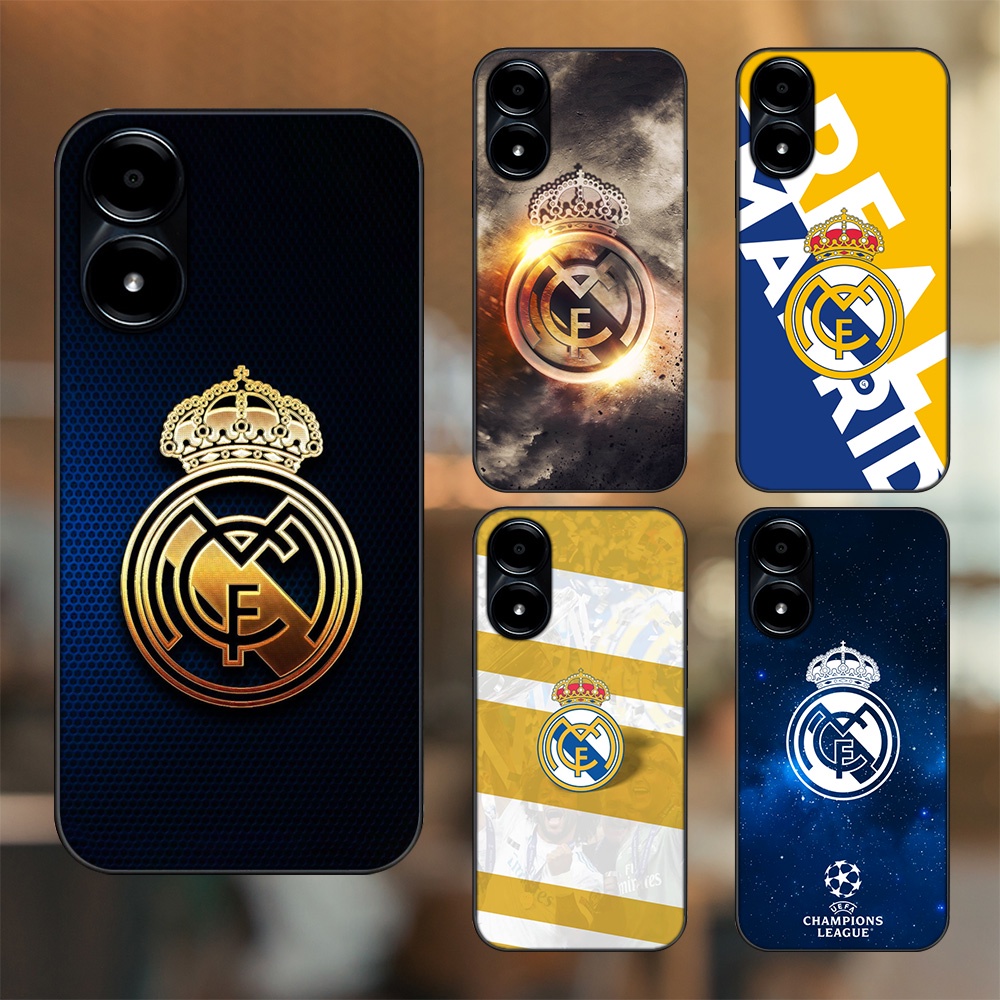 Ốp lưng Vivo Y02s viền đen in hình Real Madrid