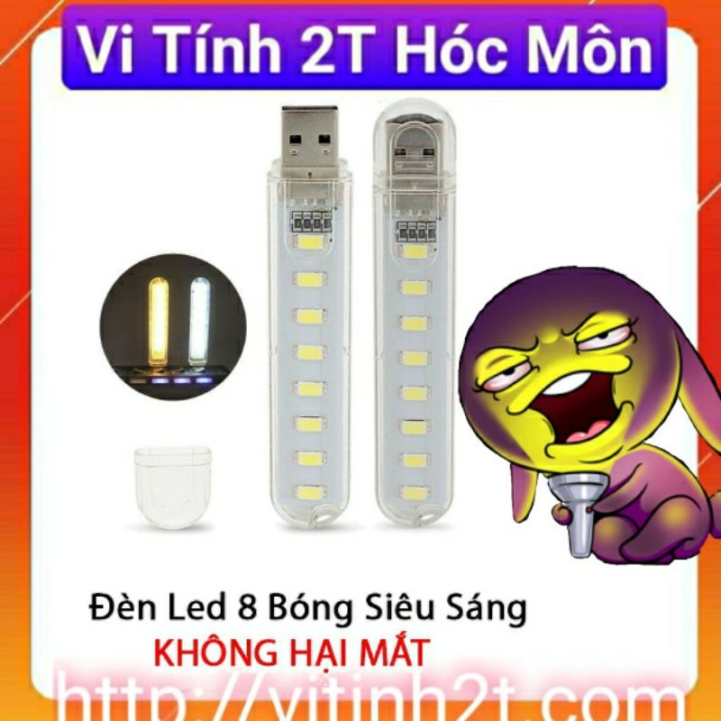 Đèn USB 8 led siêu sáng ( ánh sáng trắng )