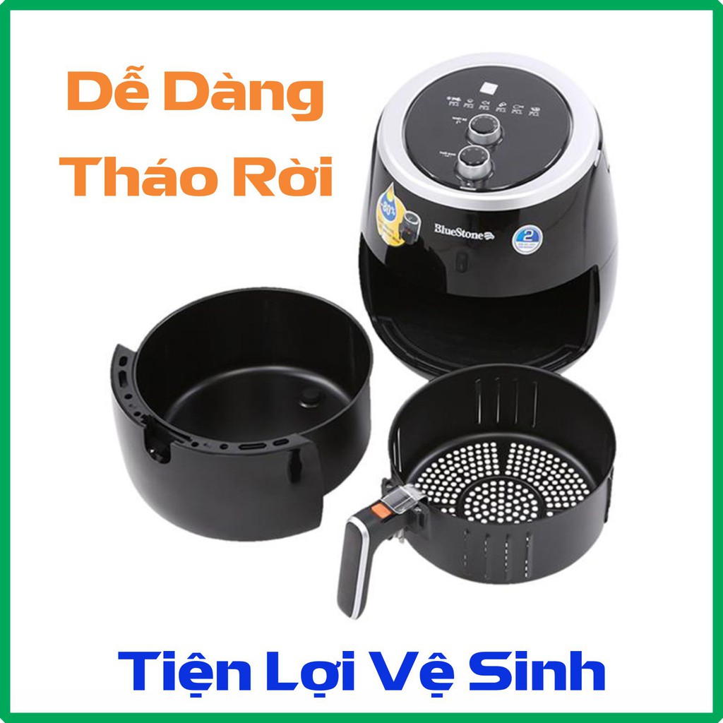 Nồi Chiên Không Dầu Bluestone 5L - 5870 Cơ Bền, Đẹp, Có Video Hướng Dẫn Nấu Ăn Ngon