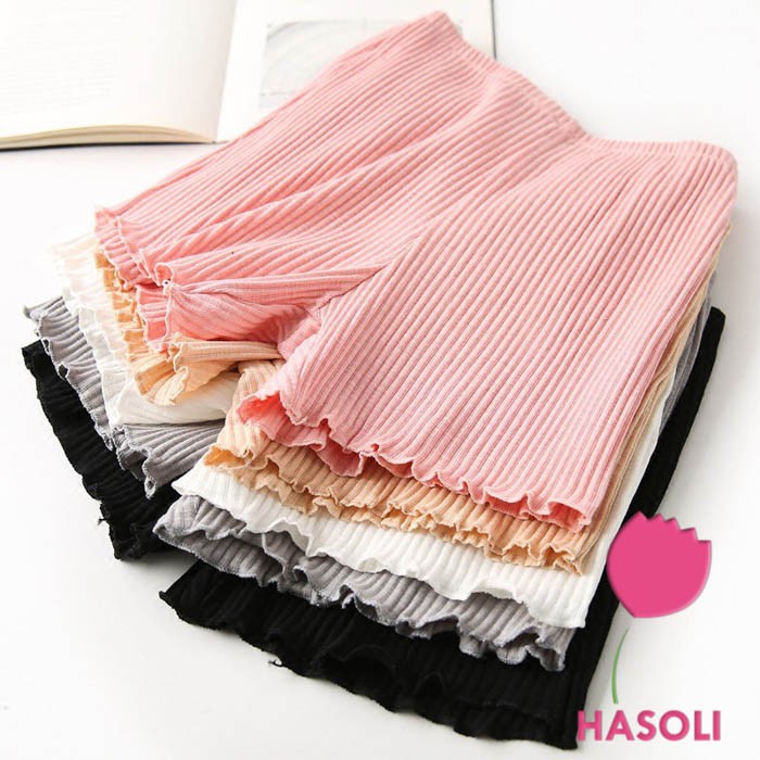 Quần Mặc Váy Cotton Gân Tăm Loại 1 Túi Zip Mềm Mịn Co Giãn 4 Chiều S59