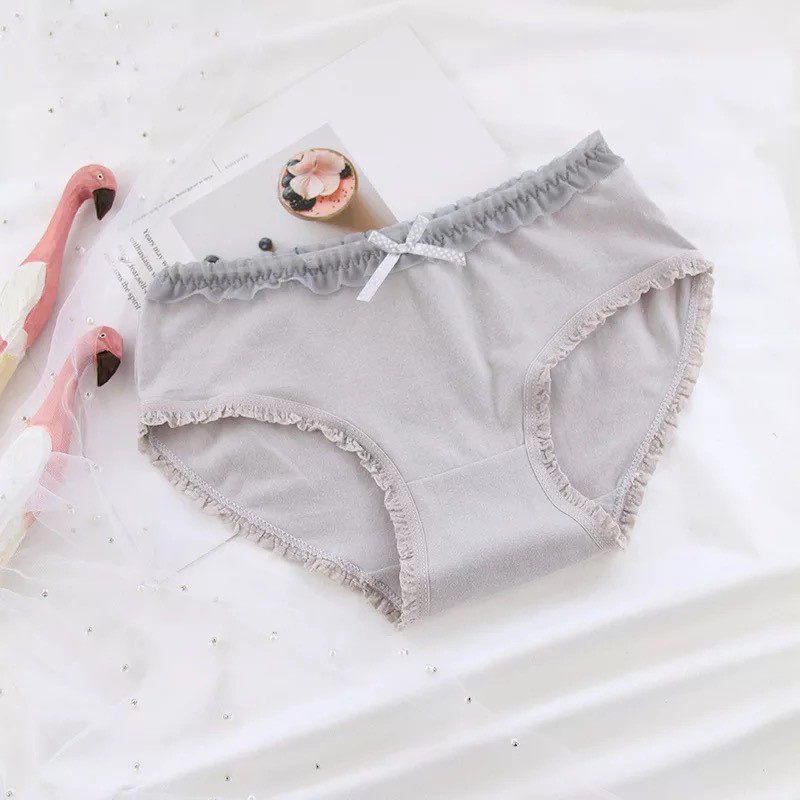 Quần Lót Nữ - Quần Lót Nữ Cotton kháng khuẩn mềm mại viền bèo điệu đà DAN STORE MÃ 029