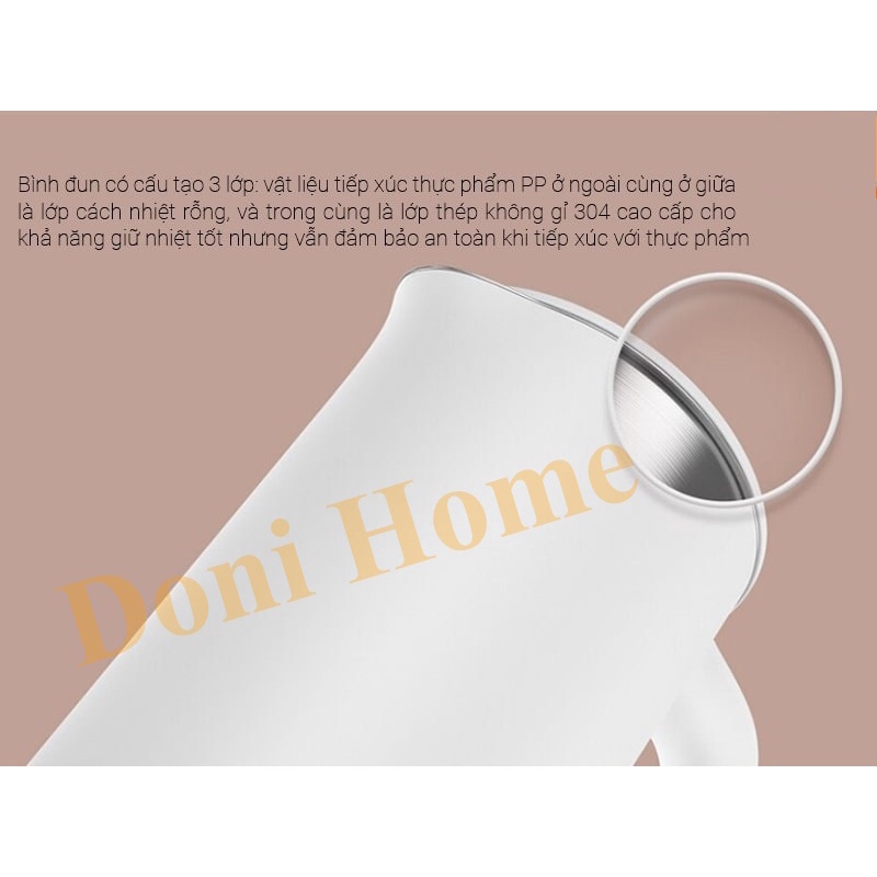 Ấm/Bình Đun Nước Siêu Tốc Xiaomi 1S 1A|BH 3 tháng|Kiểu dáng sang trọng