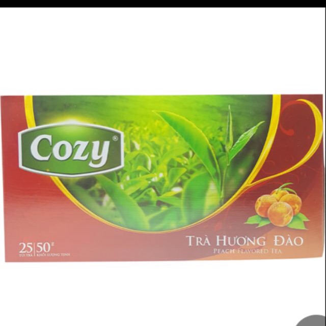 (HSD: T1/2023) TRÀ ĐÀO COZY TÚI LỌC 25 GÓI x2g