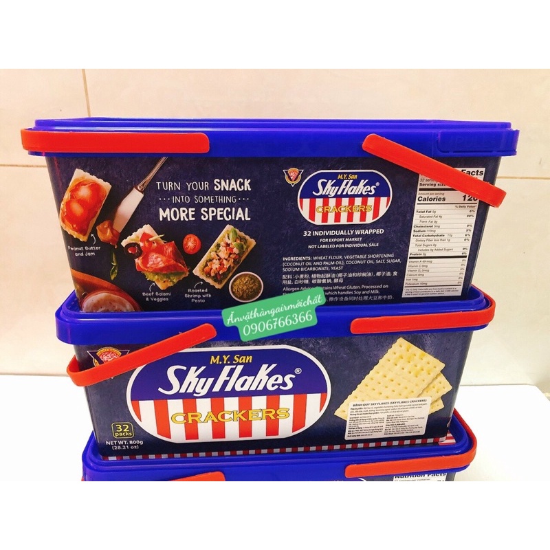 BÁNH ĂN KIÊNG SKY FLAKES HỘP LỚN 800g
