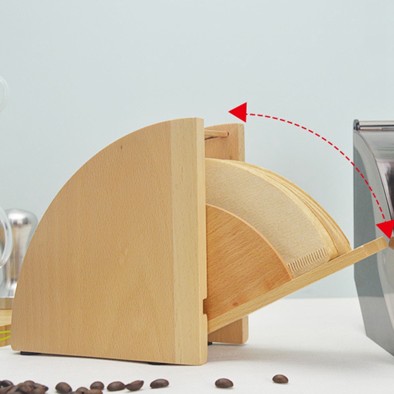 Giá Đỡ Giấy Lọc Cà Phê Kèm Nắp Chống Bụi Tiện Dụng Cho V60