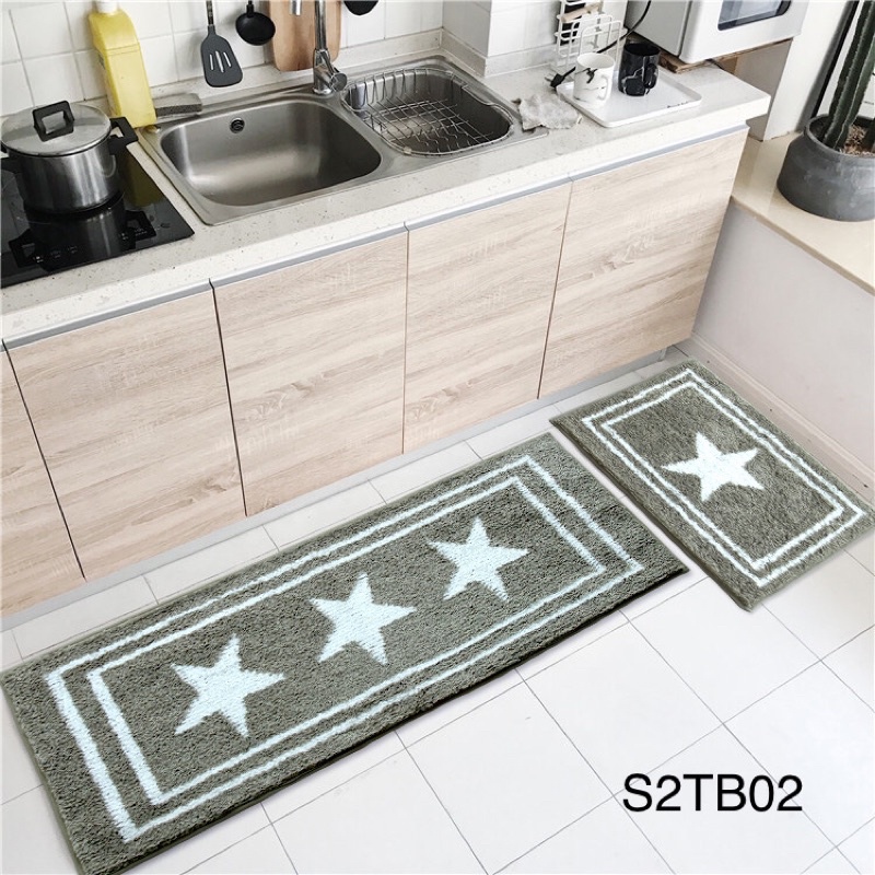 (LOẠI 1)Thảm bếp Cooking Home siêu thấm hút lông dài 12mm style Bắc Âu