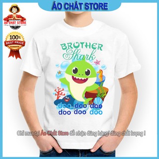 Áo thun baby shark bé trai brother siêu dễ thương | hàng đẹp bs04 | áo chất store