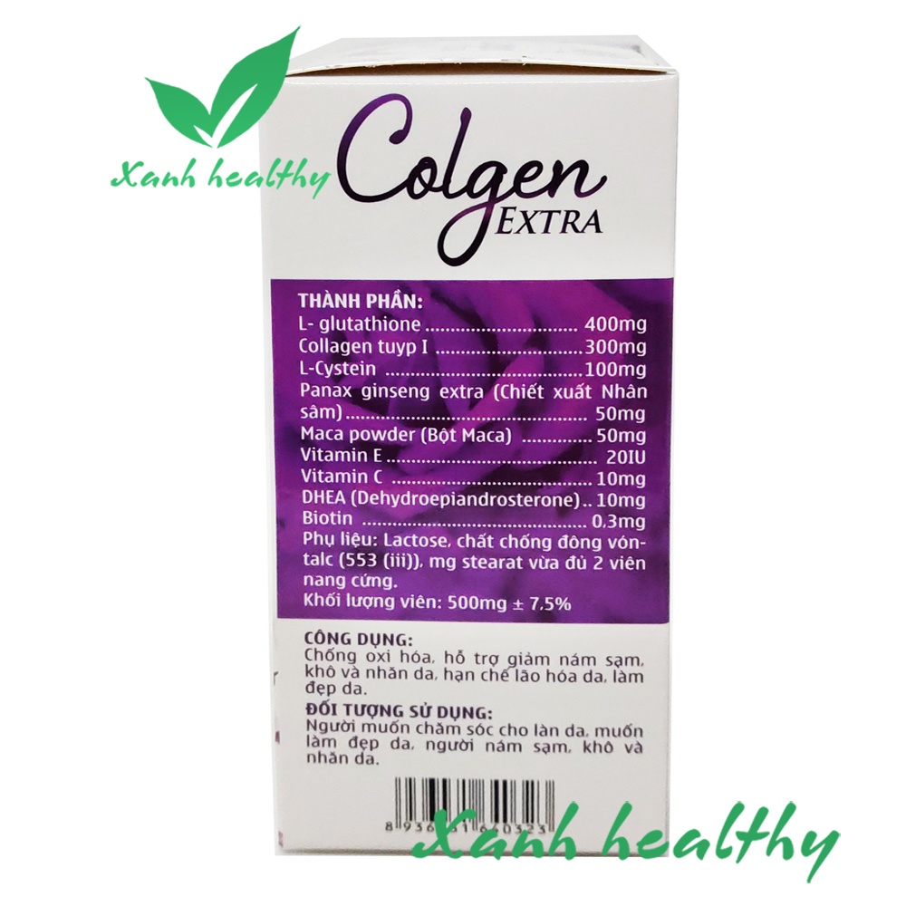 Viên uống sáng da COLGEN EXTRA CHÍNH HÃNG - trắng da giảm nám, sạm da, khô da, giúp da mịn màng, cằng tràn sức sống