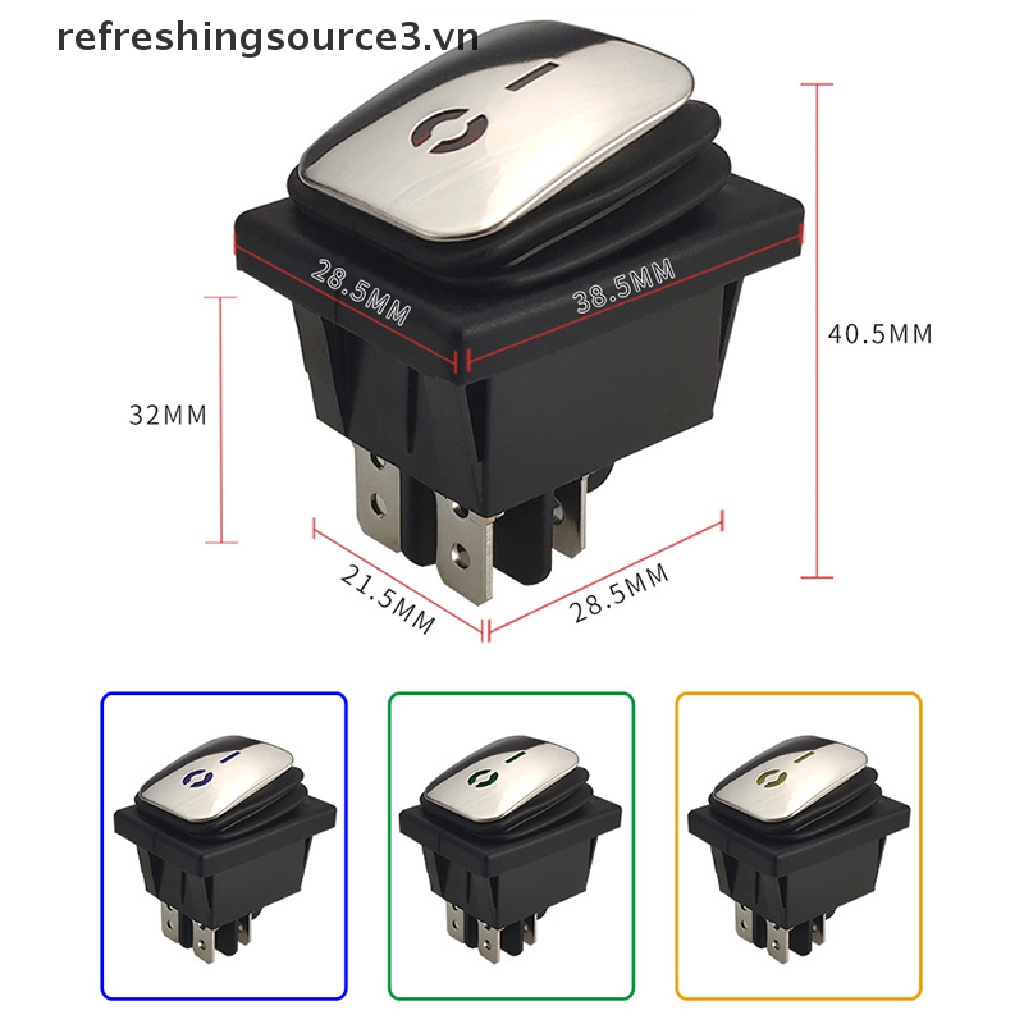 Công tắc thiết bị điện Rocker chống thấm bằng thép không gỉ KCD4 có đèn LED