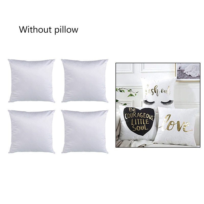 Bộ 10 Vỏ Gối Trơn Màu Trắng 40X40 Xinh Xắn Chất Lượng
