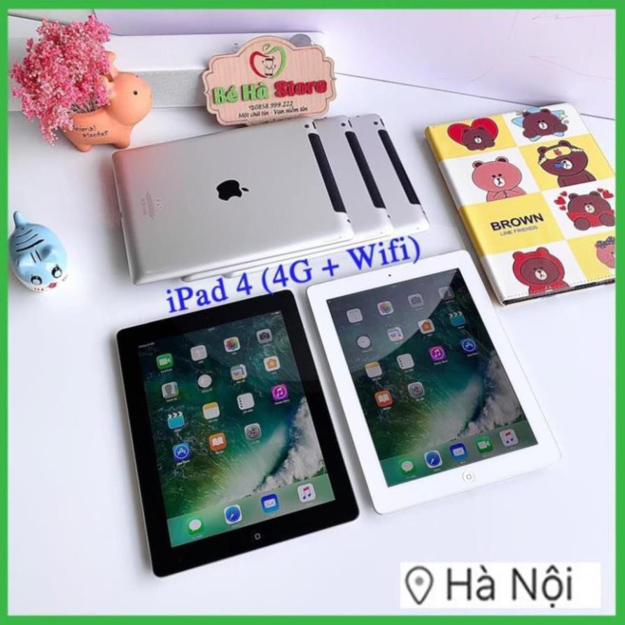 [ vankhoa ]Máy Tính Bảng iPad 4 - 64/ 32/ 16Gb (Wifi + 4G)- Zin Đẹp 99% - Pin Khoẻ - Màn Rentina sắc nétNK032