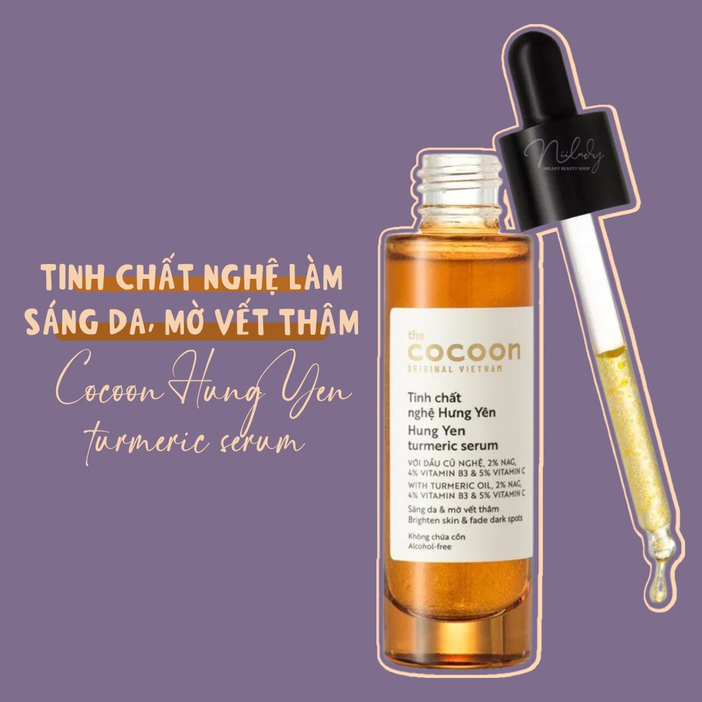 Tinh chất nghệ làm sáng da mờ vết thâm Cocoon Hưng Yên Turmeric Serum