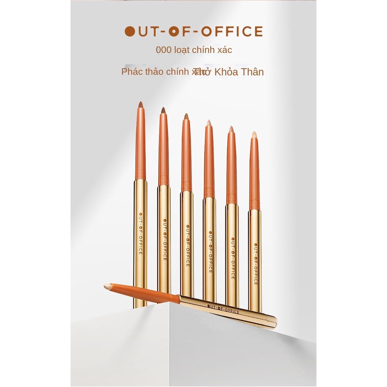 OUTOFOFFICE Dòng Chính Xác Kem Che Khuyết Điểm Viền Môi Chống Thấm Nước, Sửa Chữa Lâu Dài, Không Phai Màu, Tự Nhiên