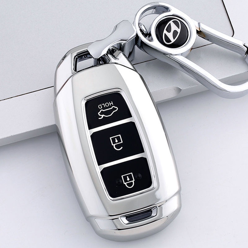 Vỏ bọc chìa khoá silicon mạ bạc hyundai accent/ kona/ santafe/ accent 2021/ santafe 2021/ accent