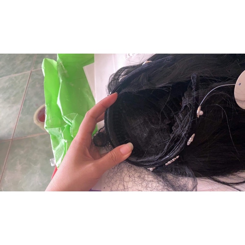 [Mã FAMARAL1 giảm 10K đơn 50K]tóc giả cài kèm băng đô ❤️ freeship 50k❤️ tóc giả băng đô 3/4 xoăn cao cấp