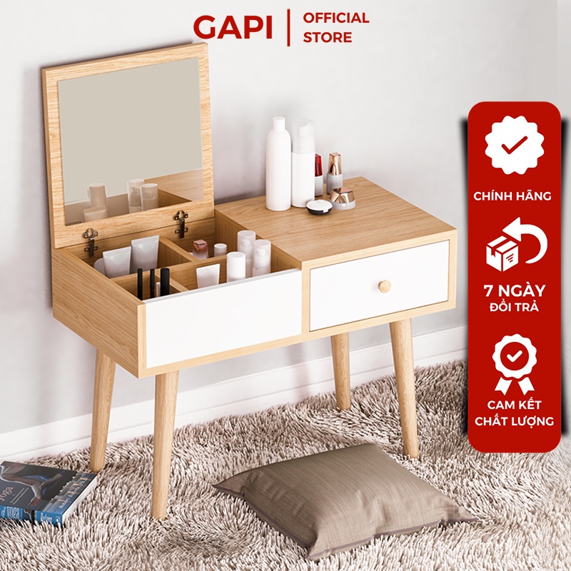 [Mã BMLTA50 giảm 10% đơn 99K] Bàn Trang Điểm Ngồi Bệt GAPI Sắp Xếp Mỹ Phẩm Gọn Gàng Tiết Kiệm Diện Tích - GP143