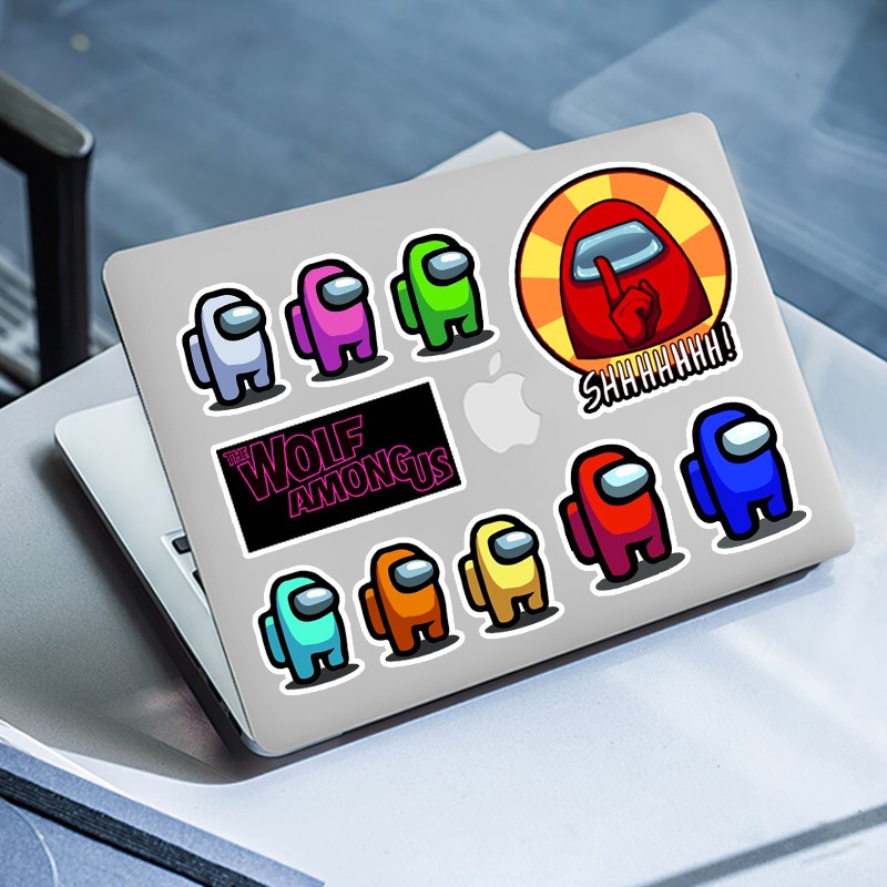 Sticker Among Us | Sticker Dán Xe Máy, mũ bảo hiểm, trang trí laptop vali - Chống Thấm Nước, Chống Bay Màu