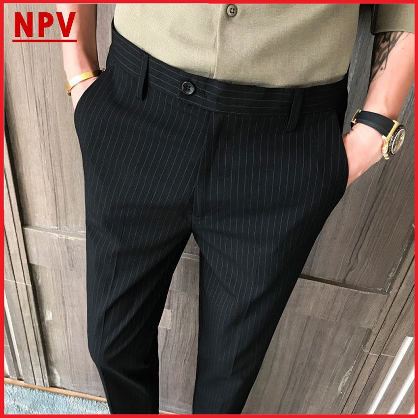 Quần âu nam NPV kẻ sọc chất vải cotton cao cấp , chuẩn thiết kế hàn quốc, cực tôn dáng, lịch sự, trẻ trung | BigBuy360 - bigbuy360.vn
