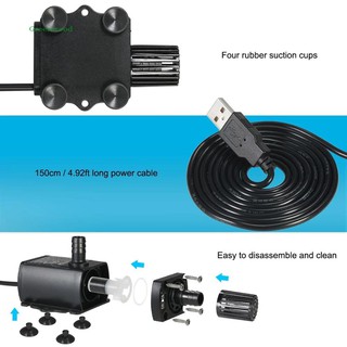 Máy bơm chìm mini DC5V sử dụng cổng USB cho bể cá
